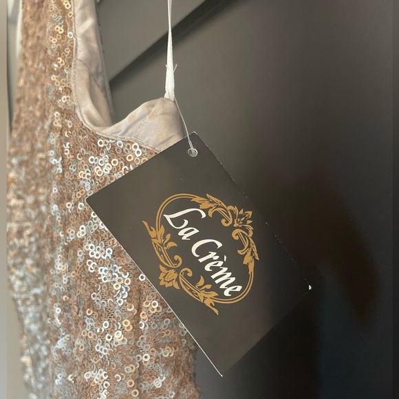 Sequin gold and silver formal dress - Picture 4 of 4